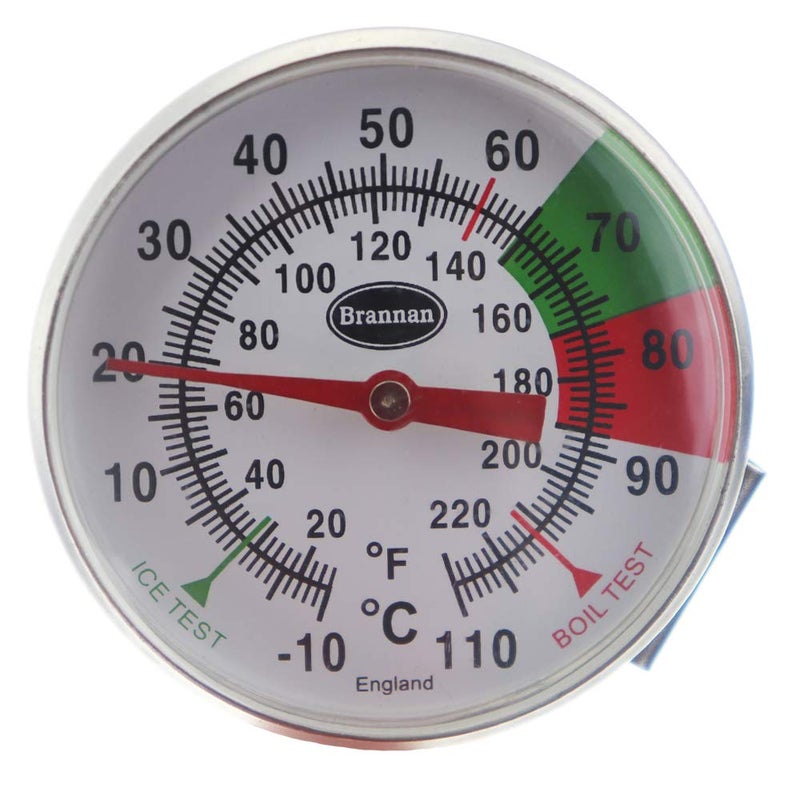 Brannan Frothy Milk Thermometer for Steaming Milk with 125 mm Stainless Steel Probe and Clip Barista Coffee Great for Frothing - Image 2